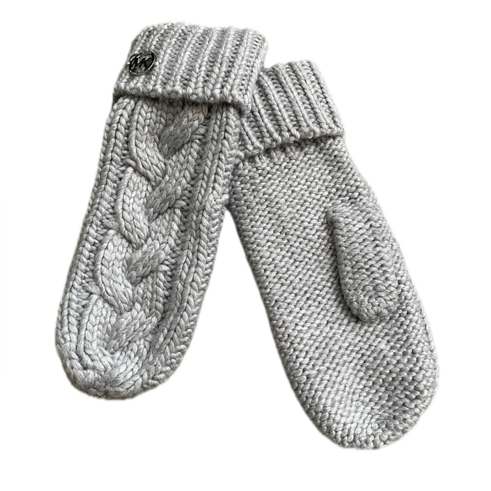 MICHAEL Michael Kors Gray Knit Mittens